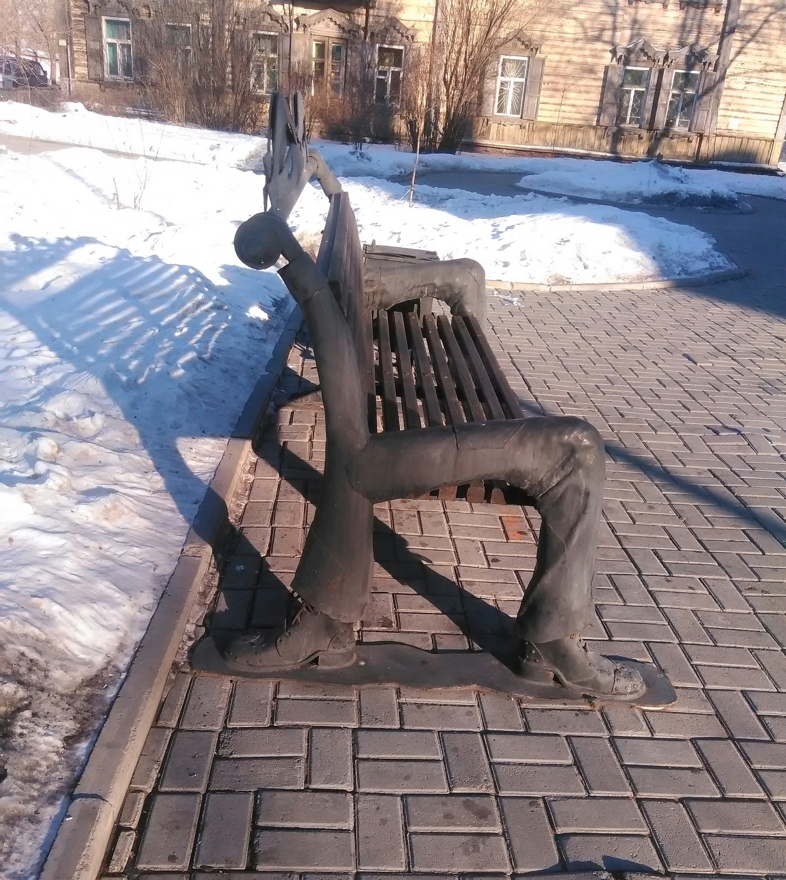 Courtyard - My, Irkutsk, Bench