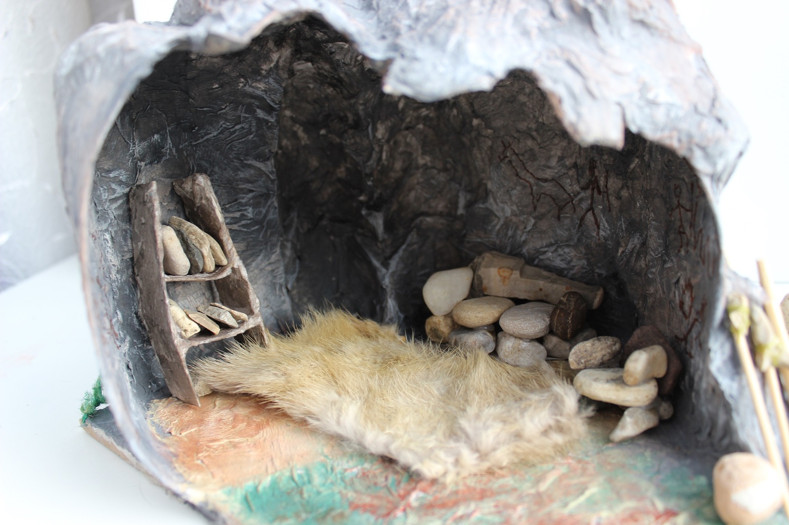 Miniature - Stone Age Hermit - My, Miniature, Papier mache, Caves, Stone Age, Hermits, Longpost