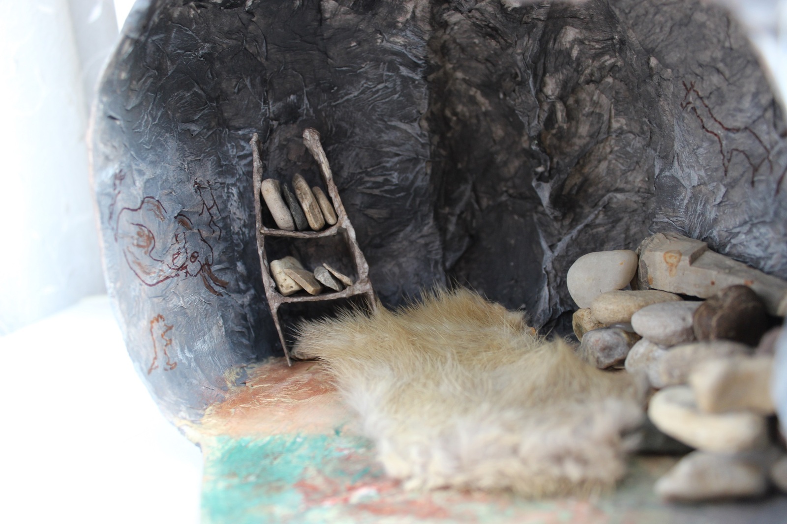 Miniature - Stone Age Hermit - My, Miniature, Papier mache, Caves, Stone Age, Hermits, Longpost