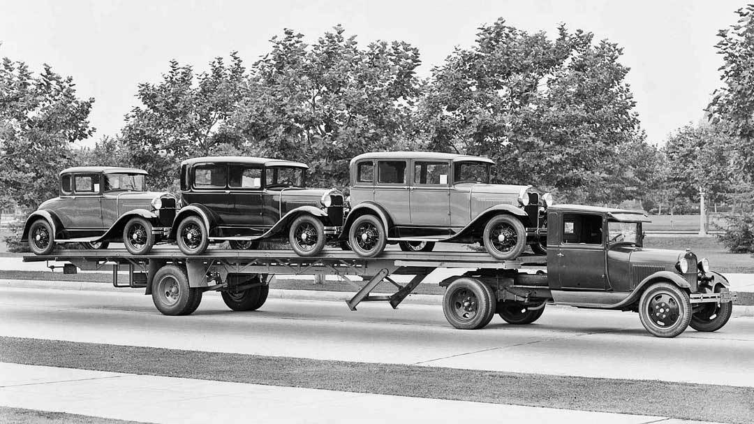 1930 год. Автовозы были такими. - Автовоз, Ford, Авто, Фотография, Интересное