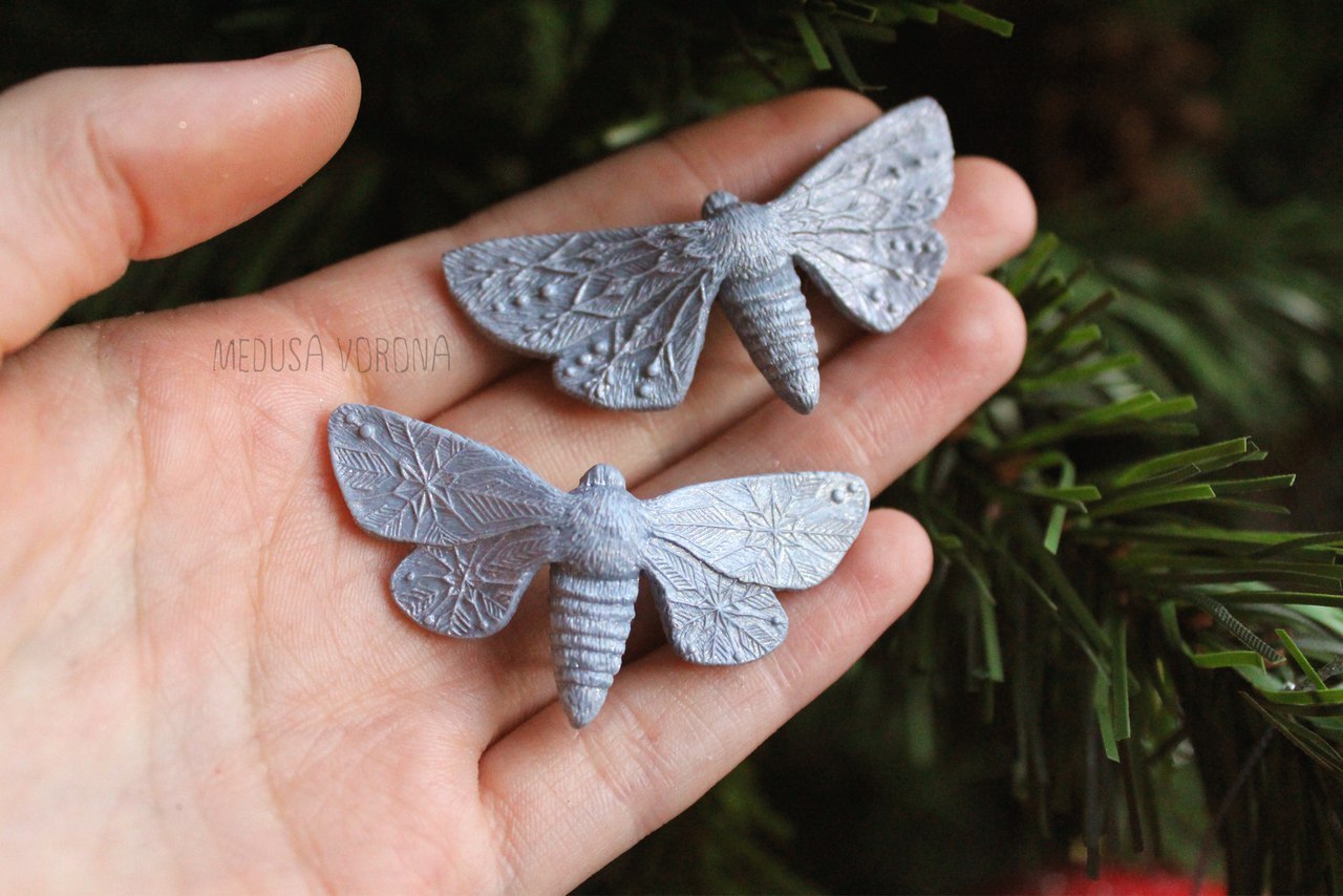 Little winter moths (decorations) - My, My, Magic, Butterfly, , Winter, Patterns on the window, With your own hands, Decoration, Longpost