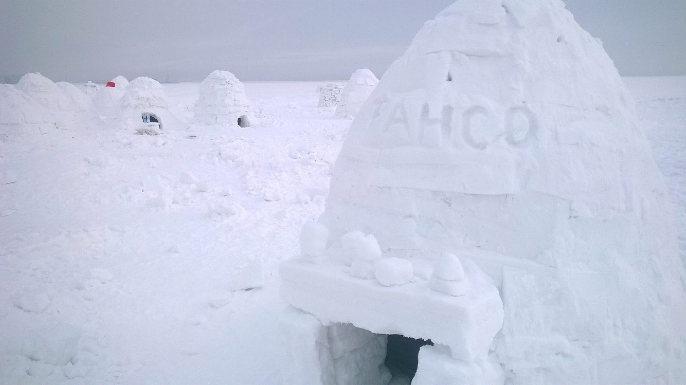 City of the Eskimos at the Ob HPP (Igloo 2017) - My, Obges, Igloo, North, Novosibirsk, Ob sea, Ob Reservoir, Russia, Video, Longpost