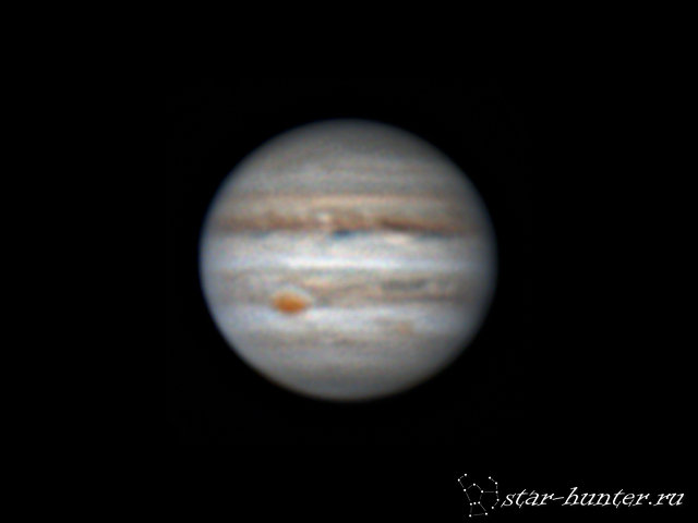 Jupiter, February 20, 2017, 1:34 am. - My, Jupiter, Astronomy, Astrophoto, Planet, Space, Starhunter, , GIF, Longpost, Anapadvor