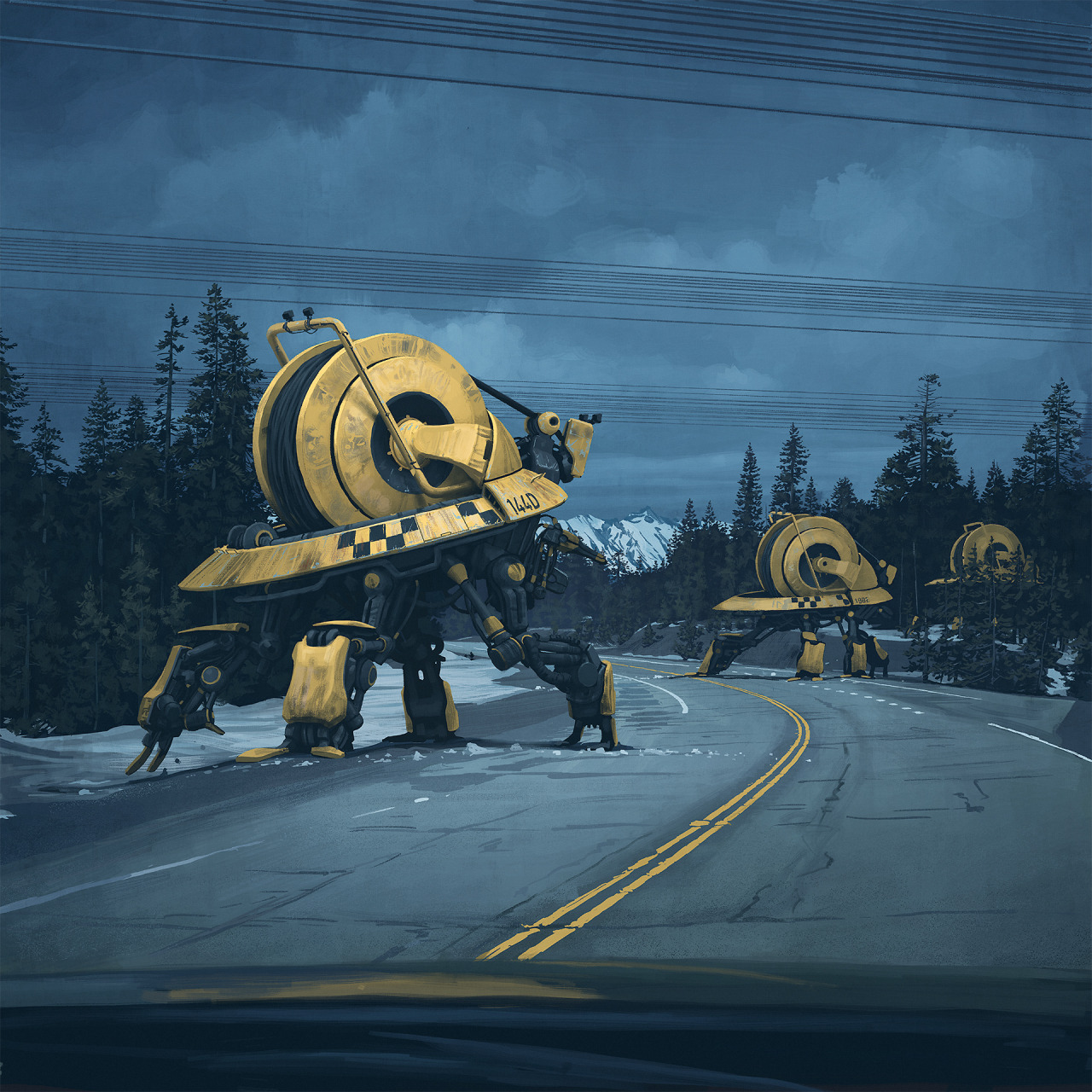 Art by SIMON STLENHAG - Арт, Рисунок, Фантастика, Научная фантастика, Simon stalenhag, Длиннопост