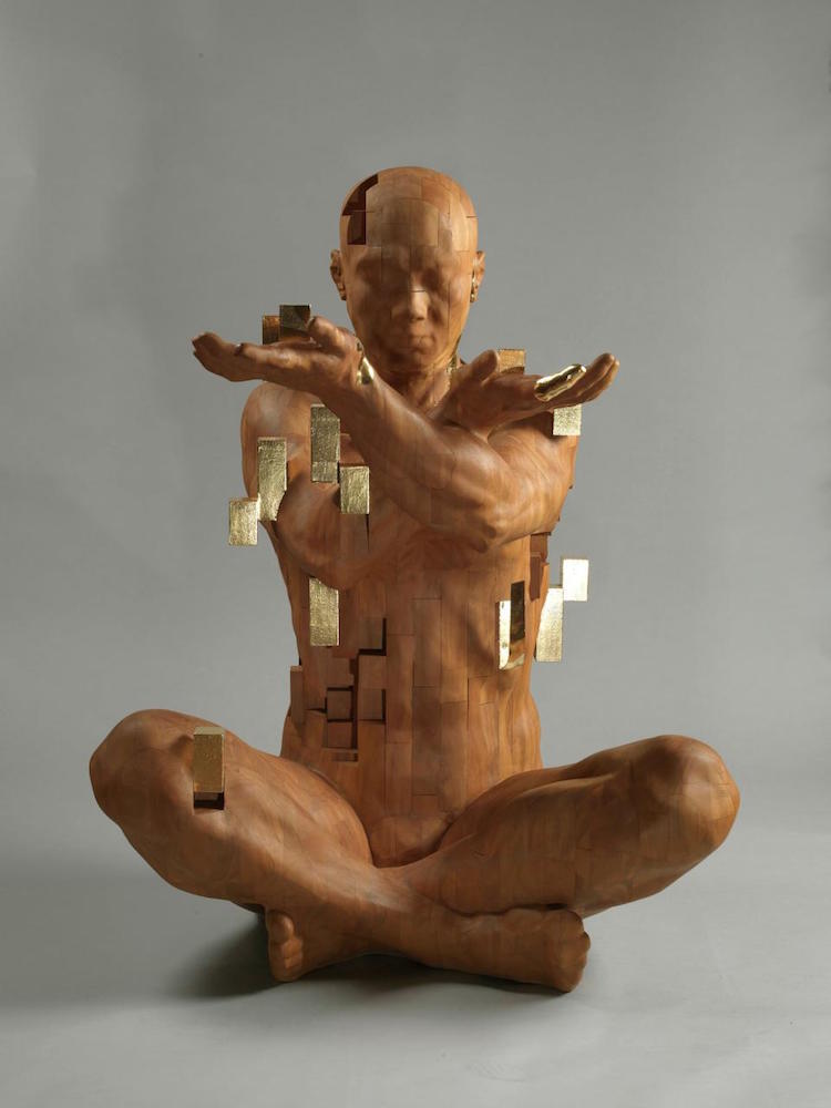 Pixel wood sculptures - Sculpture, , Longpost