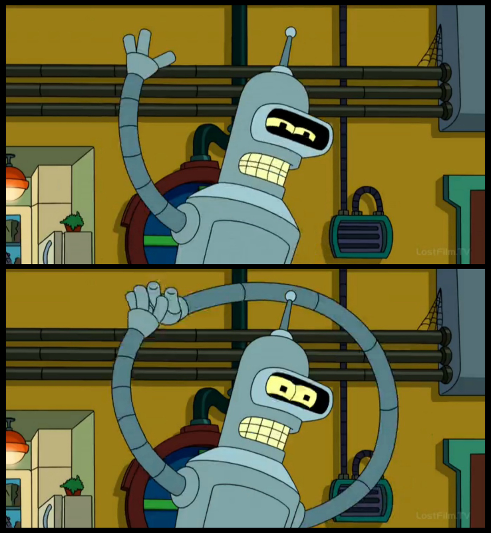 When the joke is successful, but only you are funny. - My, Futurama, Bender, Joke, Humor