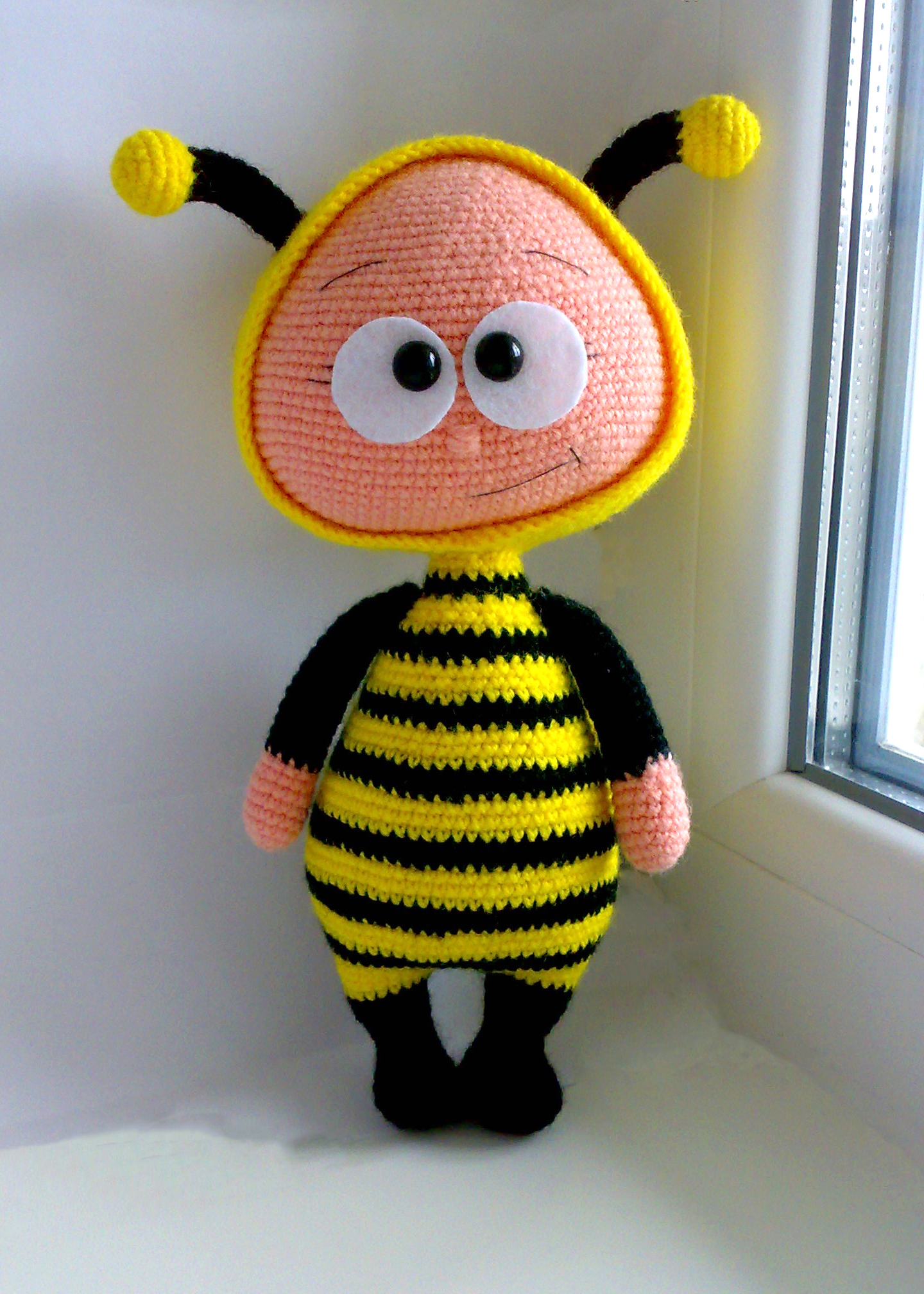 Knitted bee. - My, Knitting, Needlework