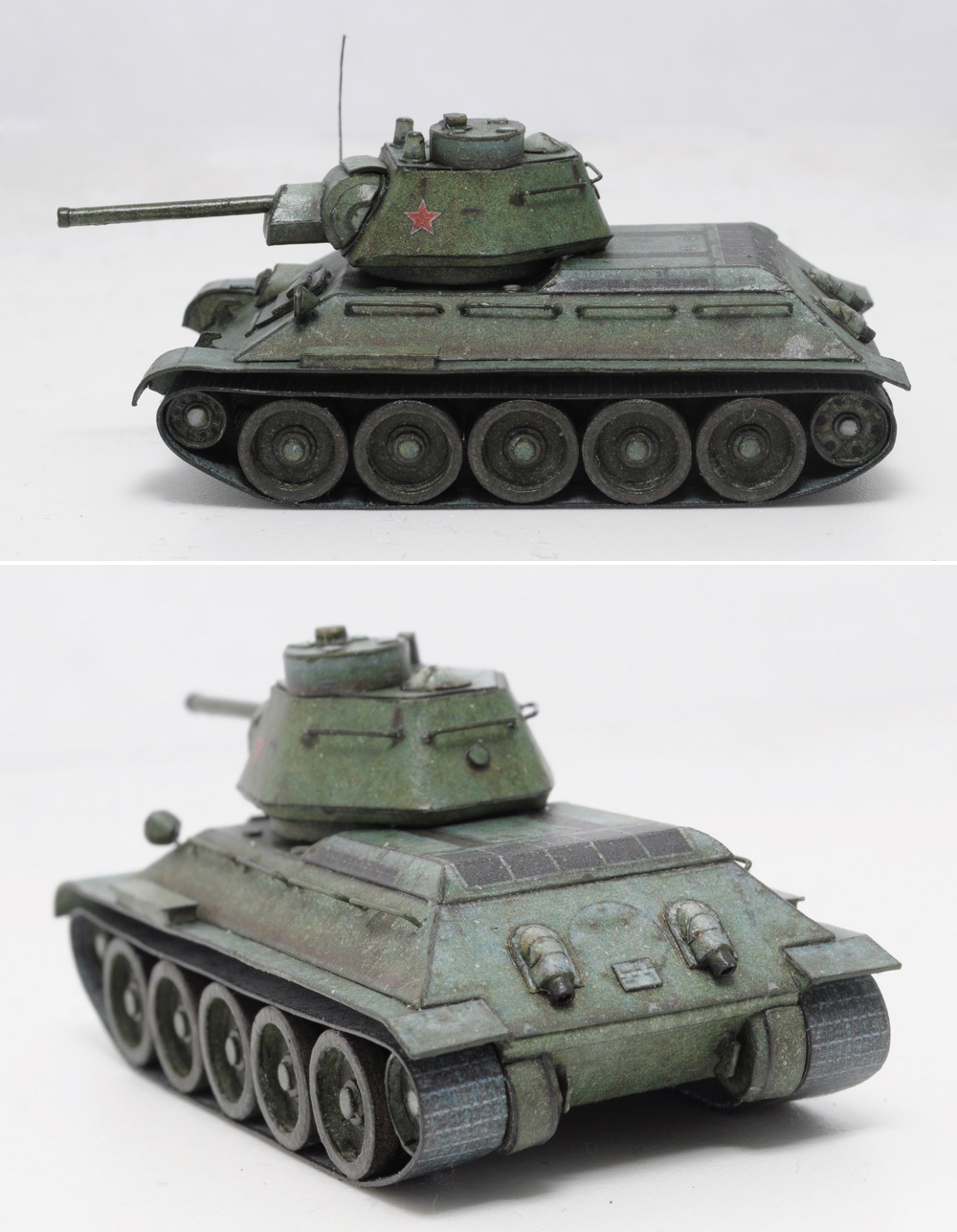 Т-34-76 из бумаги. 1:100 - Моё, т-34, Изделия из бумаги, Бумажный моделизм, Papercraft, Длиннопост