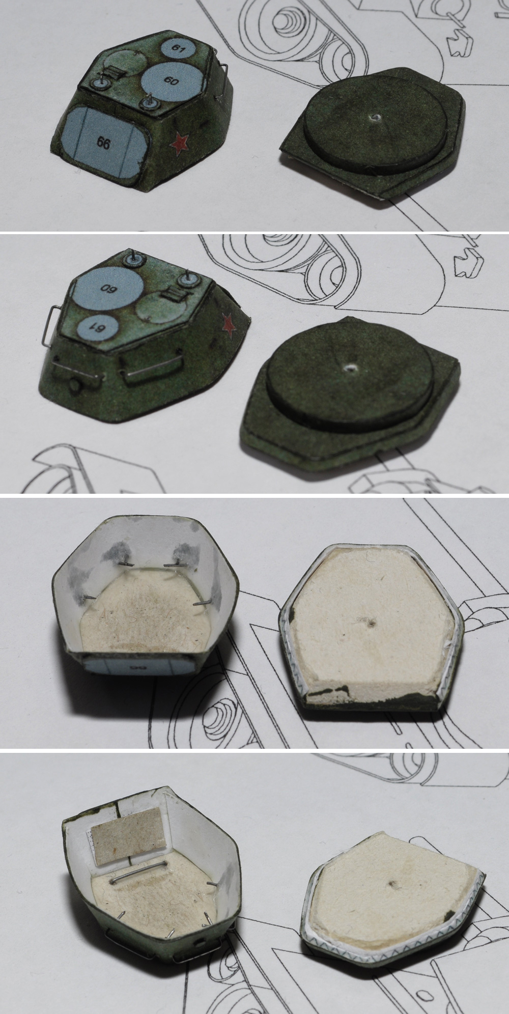 Т-34-76 из бумаги. 1:100 - Моё, т-34, Изделия из бумаги, Бумажный моделизм, Papercraft, Длиннопост