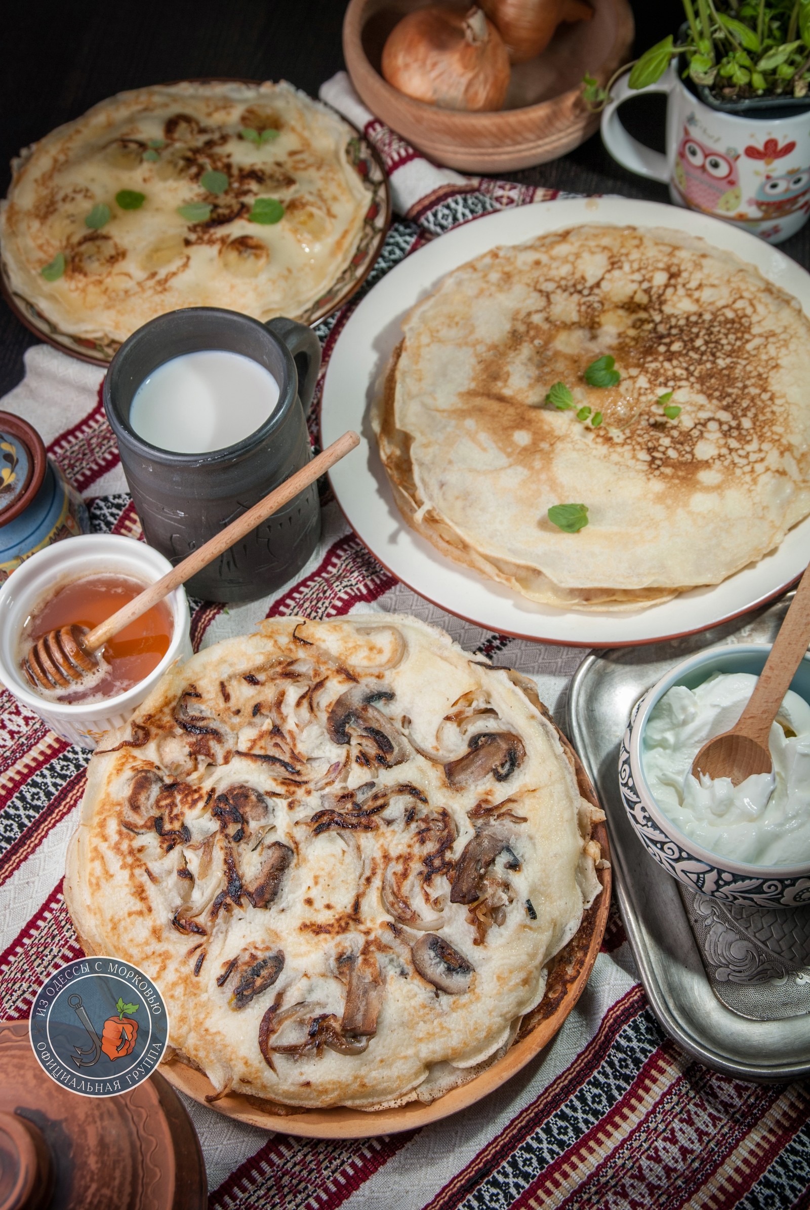 Simple pancakes on kefir. - My, Maslenitsa, Pancakes, From Odessa with carrots, Recipe, Cooking, Food, Longpost