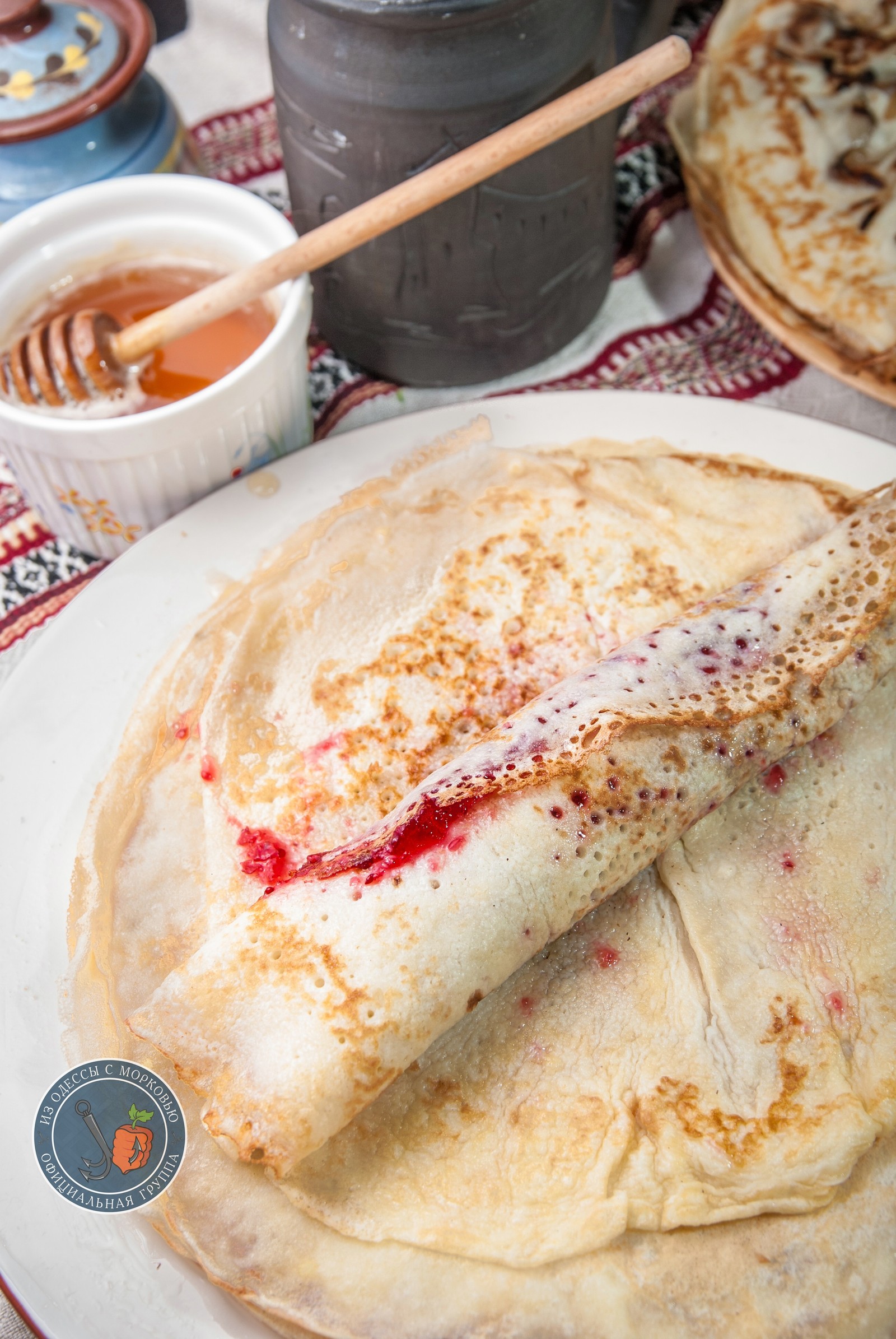 Simple pancakes on kefir. - My, Maslenitsa, Pancakes, From Odessa with carrots, Recipe, Cooking, Food, Longpost