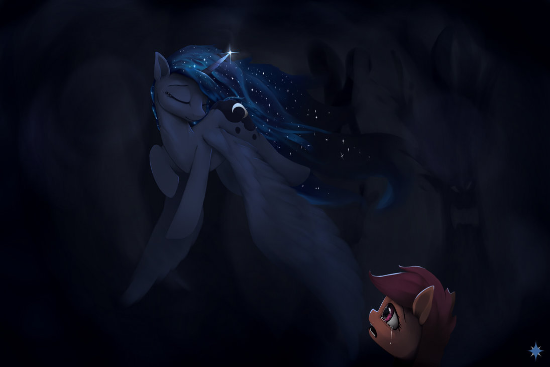 Moon light - My little pony, Princess luna, Scootaloo