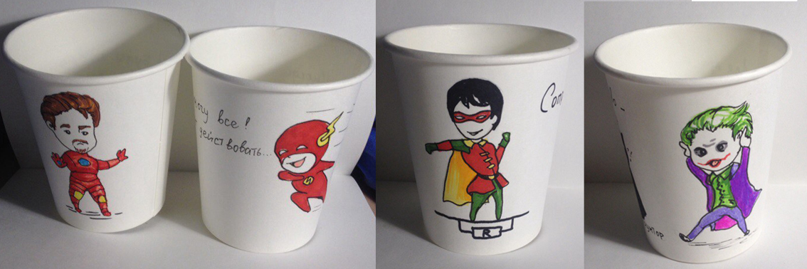 Coffee cups - My, February 23, , Superheroes, Coffee cups, Longpost, Architect