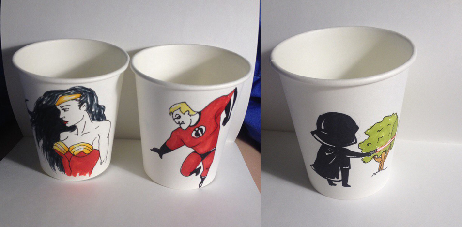 Coffee cups - My, February 23, , Superheroes, Coffee cups, Longpost, Architect