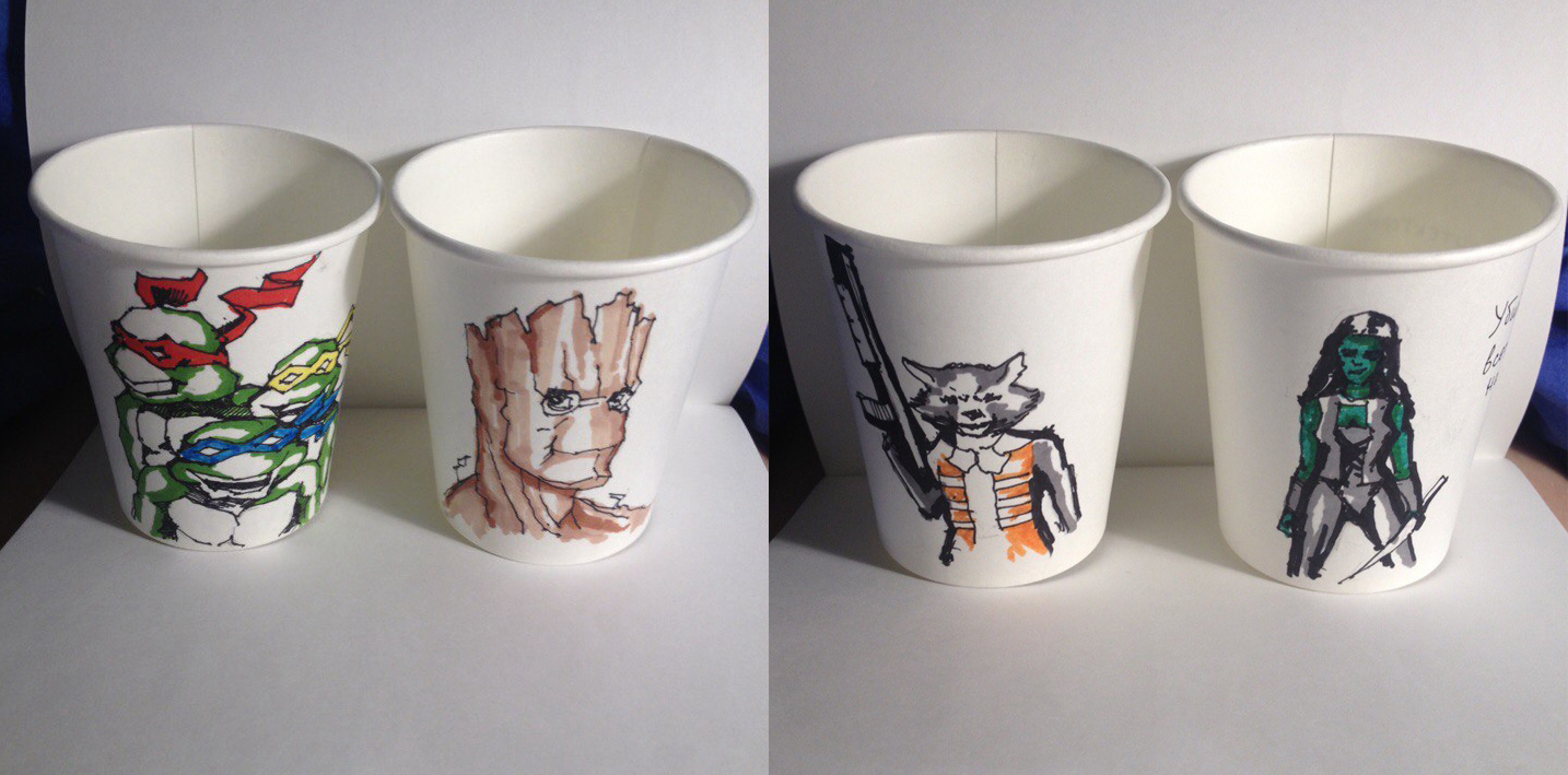 Coffee cups - My, February 23, , Superheroes, Coffee cups, Longpost, Architect