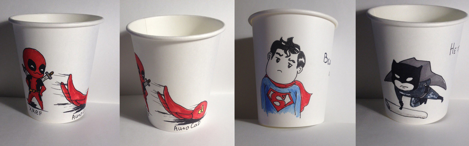 Coffee cups - My, February 23, , Superheroes, Coffee cups, Longpost, Architect