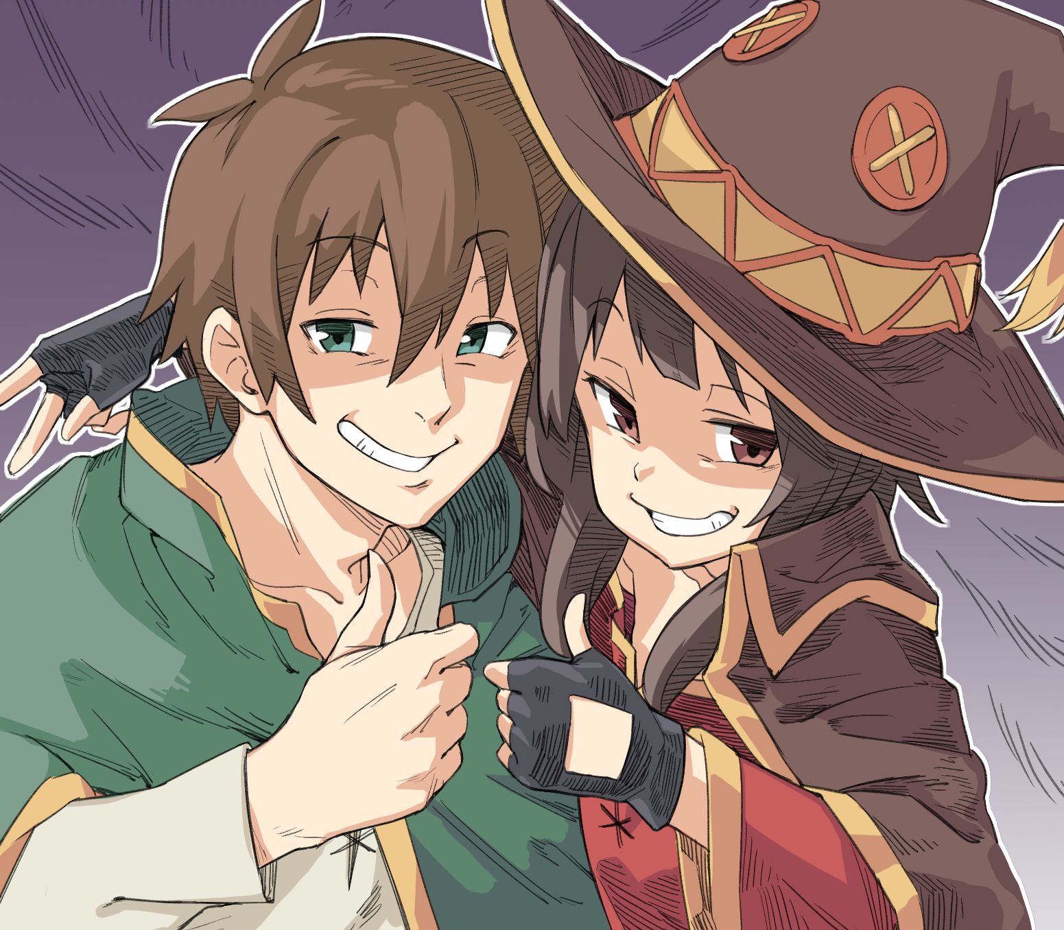 KonoSuba / Kazuma / Megumin. Anime Art. | Пикабу