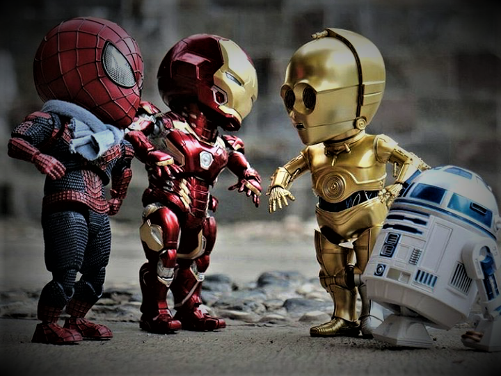 Dudes - iron Man, Spiderman, Star Wars, Marvel, Droids, Toys