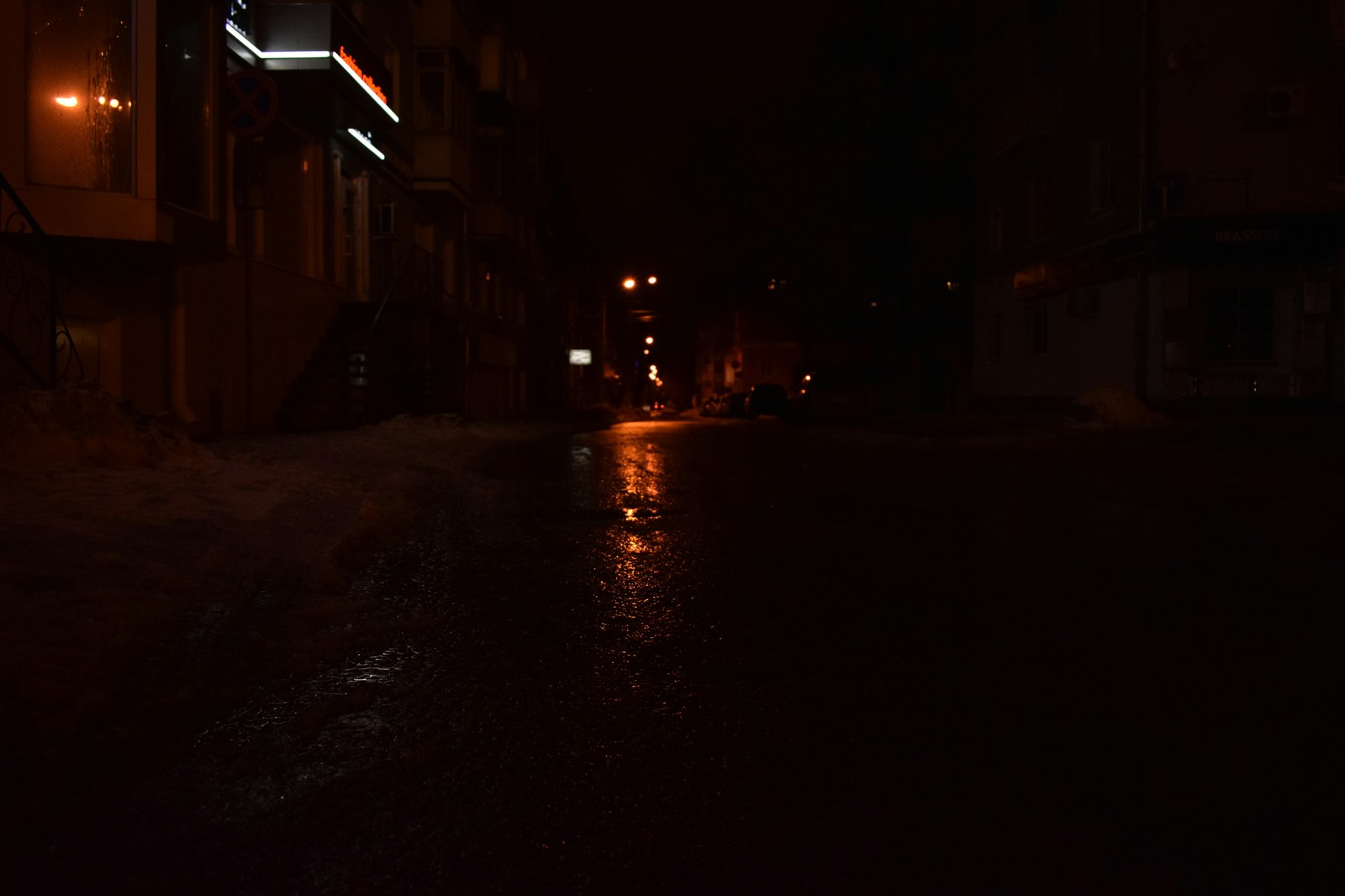 Night roads of Voronezh. - My, The photo, Night, Road, Darkness, Longpost