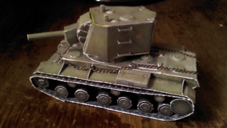 Kv-2 from paper - My, Kv-2, Tanks, Paper products, World of tanks, Longpost