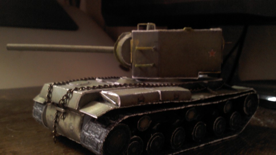 Kv-2 from paper - My, Kv-2, Tanks, Paper products, World of tanks, Longpost