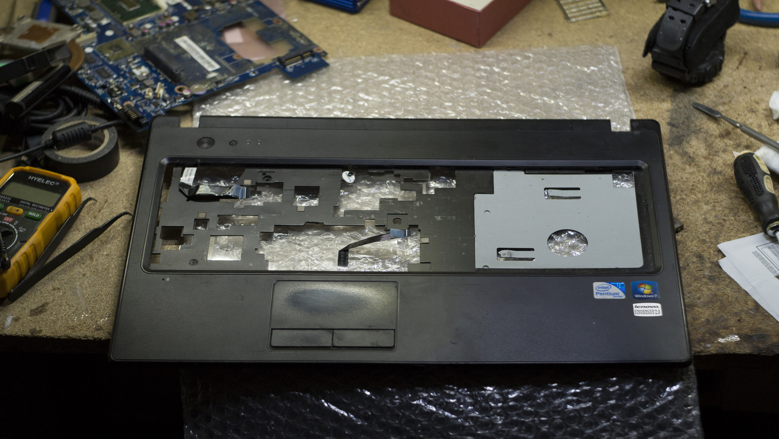 Half of a laptop, instead of a working system manager. - My, Monster, Repair of equipment, System unit, Notebook, Longpost