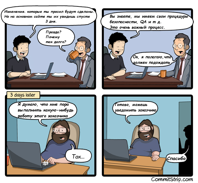 Security is such security. - Commitstrip, Laziness, Safety, Programming, Comics