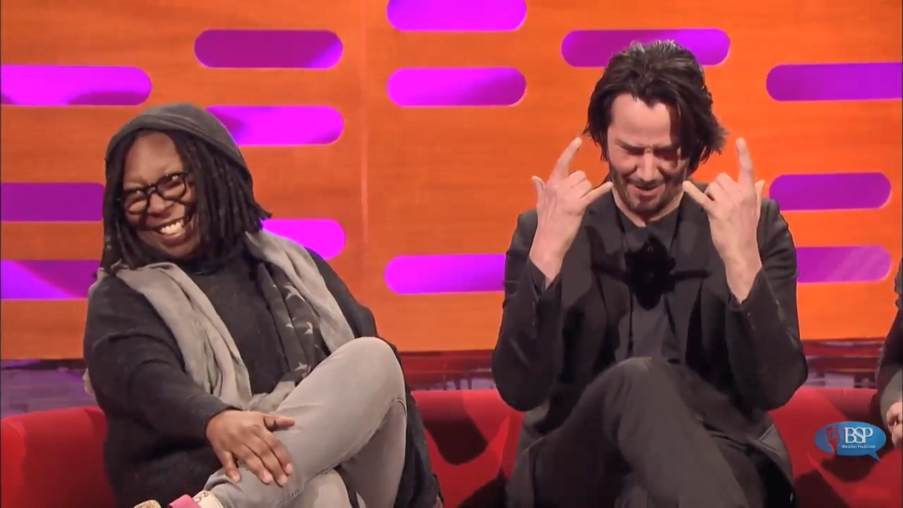 He can now! - My, Keanu Reeves, The Graham Norton Show, Longpost, Video, Smile