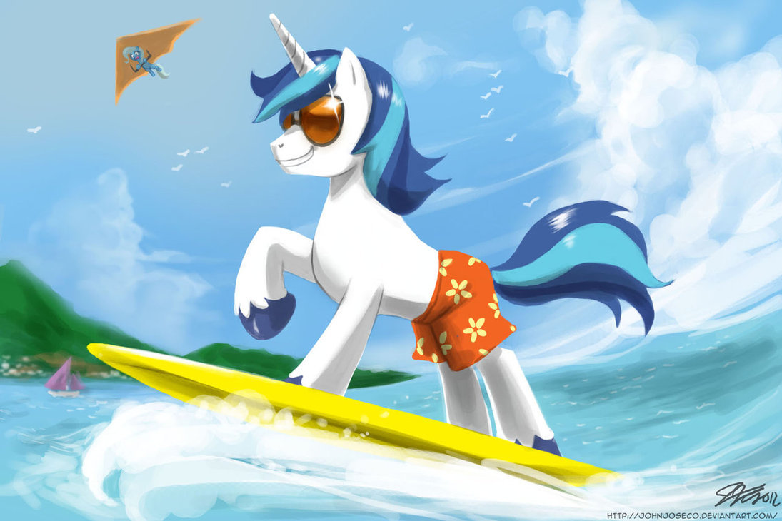 Surfing Armor - My little pony, PonyArt, Shining armor, , Trixie, John joseco