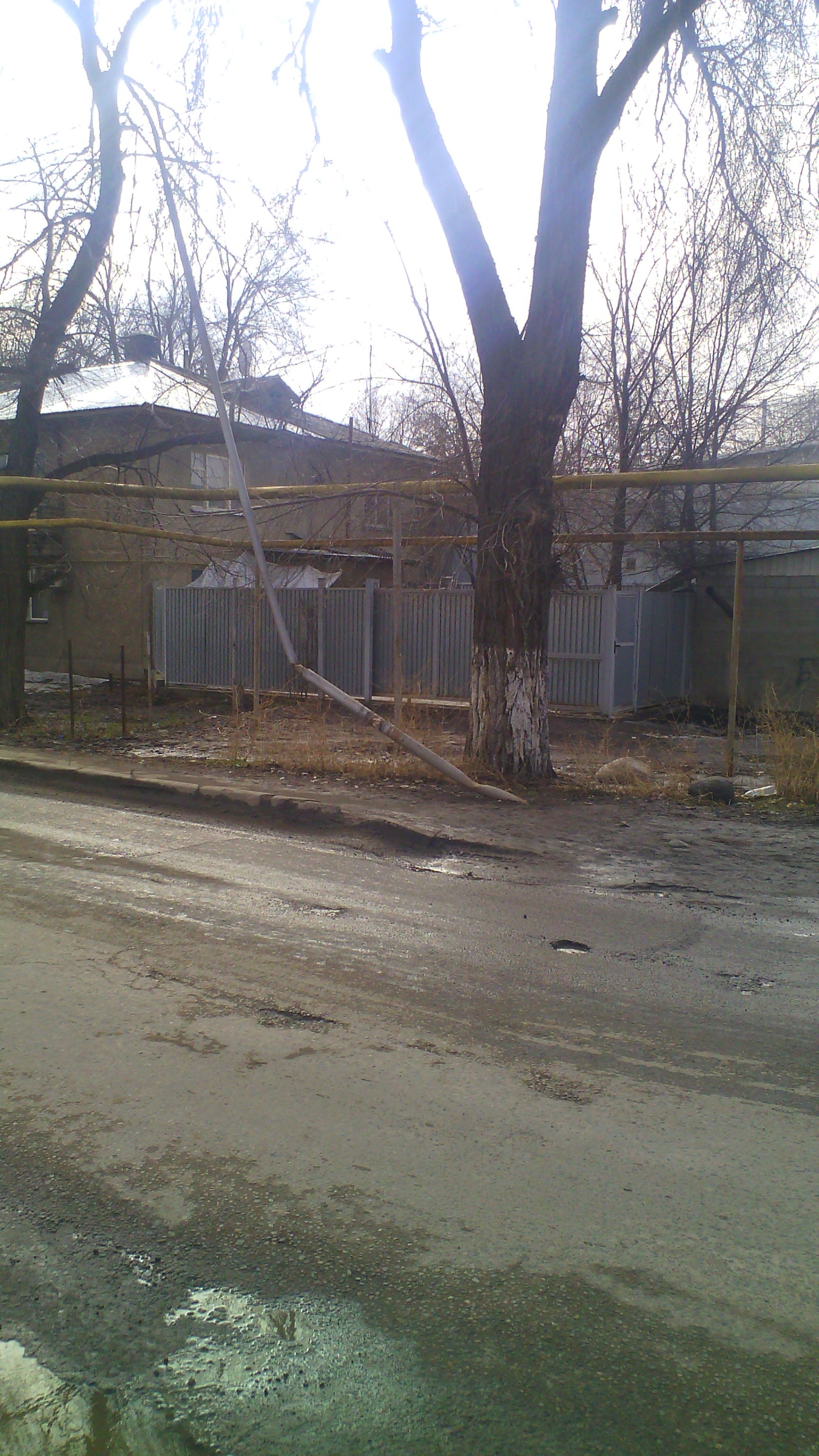 Has the pole been taken down? - Kazakhstan, Lamppost, Crossroads, 