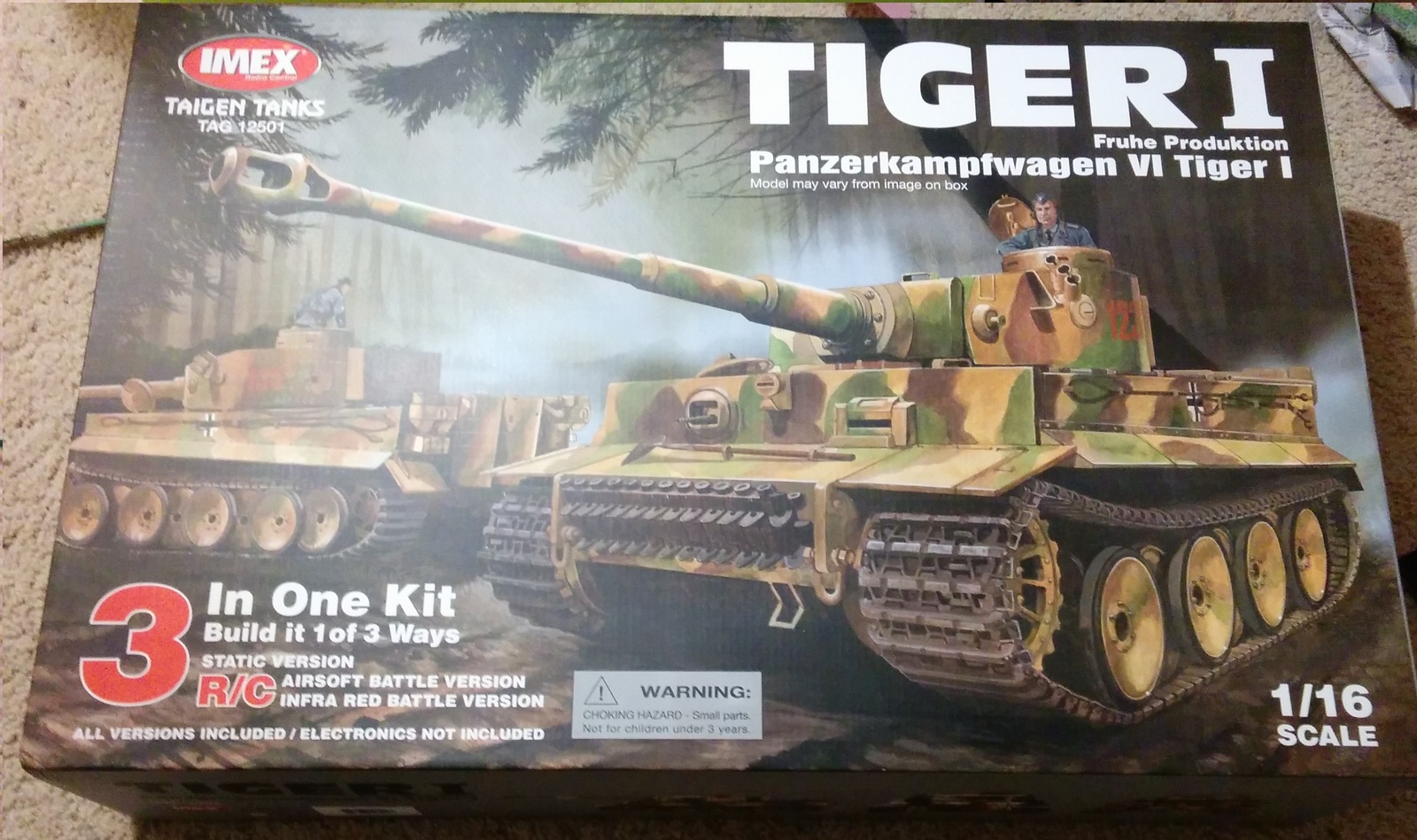 Kit for assembling a German tank Tiger I - My, Tiger I, Tanks, Radio control, , Painting, Longpost, Video