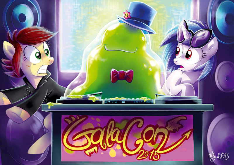 DJ Smooze at the Gala - My Little Pony, PonyArt, Canni Soda, Vinyl Scratch, DJ Pon-3, Смузи