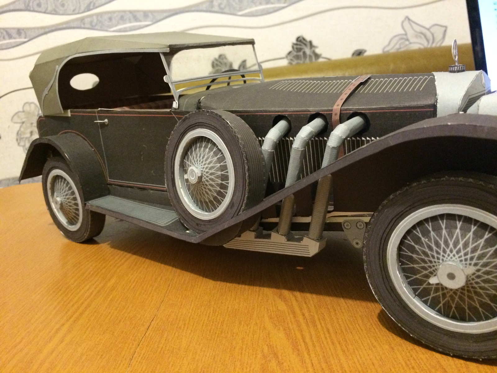 Mercedes s26 1927' - My, , Papercraft, Car modeling, Retro, , Longpost