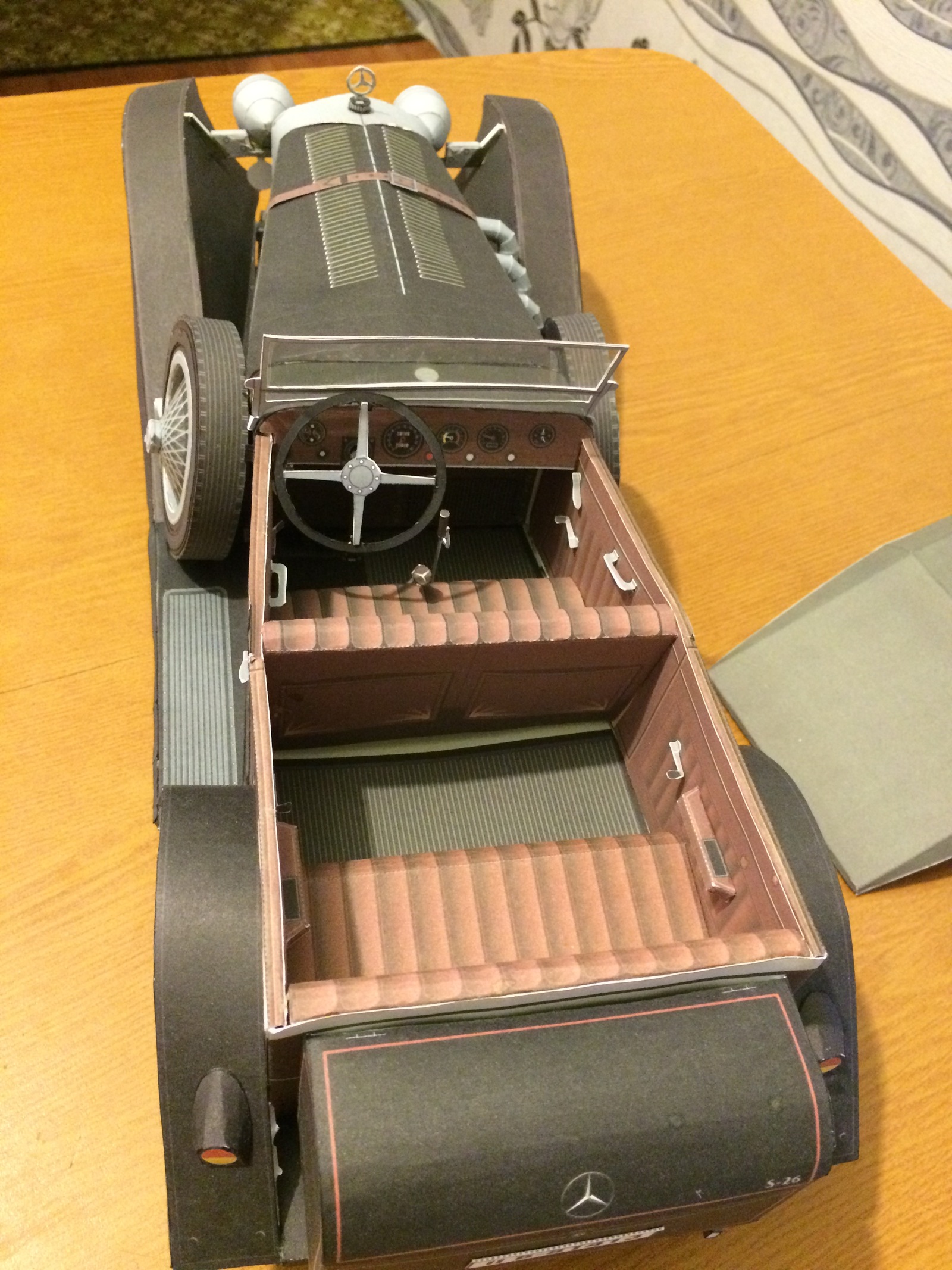 Mercedes s26 1927' - My, , Papercraft, Car modeling, Retro, , Longpost