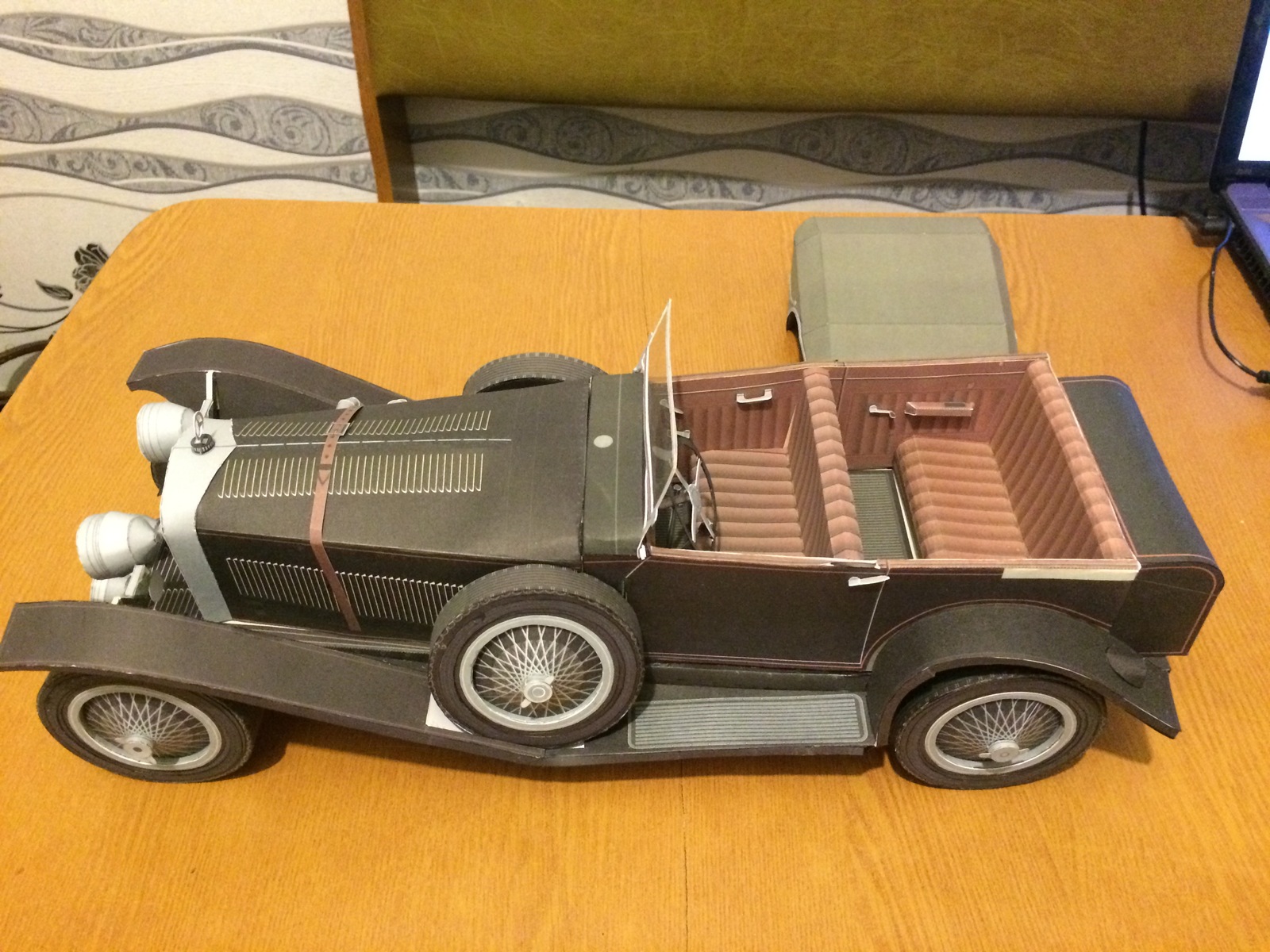 Mercedes s26 1927' - My, , Papercraft, Car modeling, Retro, , Longpost