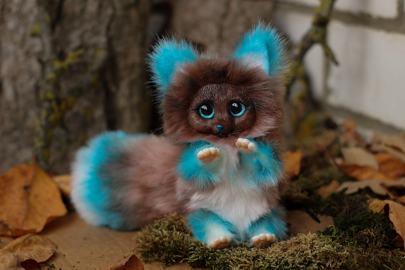 Fox cubs (faux fur toys) - My, Fox, Toys, Handmade, Artificial fur, Polymer clay, Longpost, Fox cubs