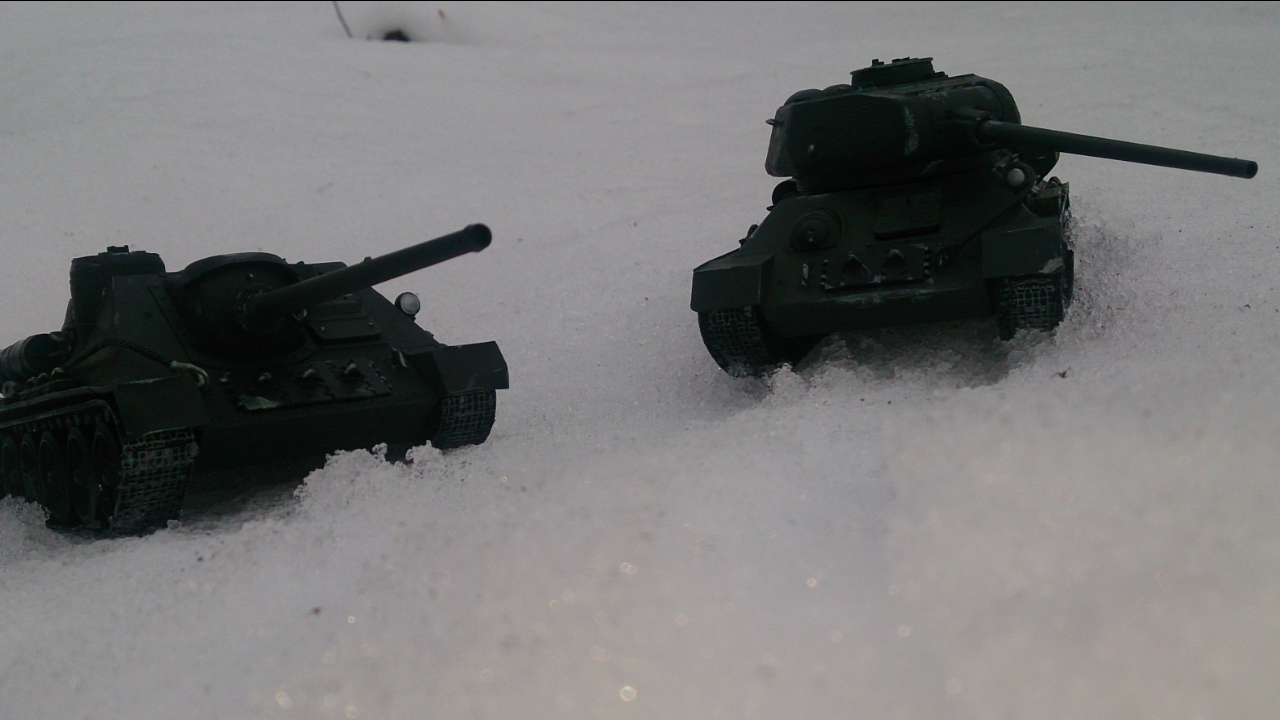 Finished my first two models. - My, Modeling, BTT, Su-100, t-34-85, Longpost