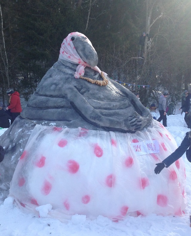 Snow Shrovetide Zhdun - Maslenitsa, Zhdun, Spring