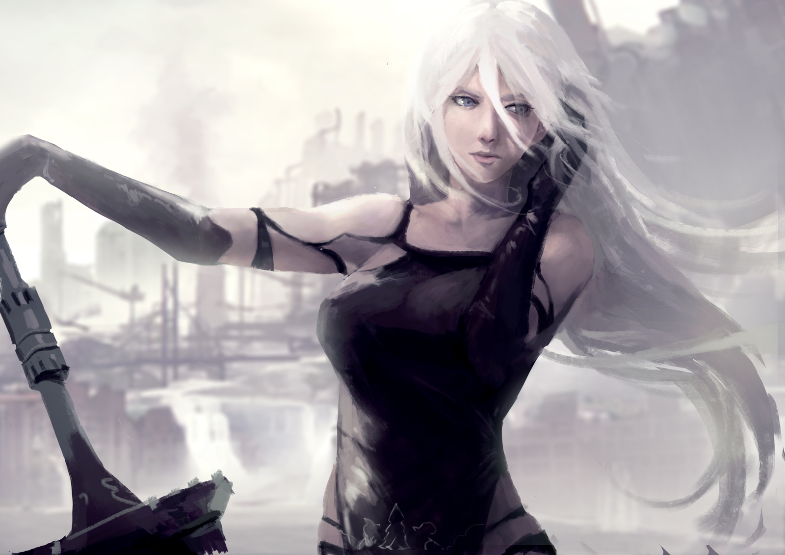 2B and A2 [by Lien-Tsu] - Deviantart, NIER, NIER Automata, Anime art, , Yorha unit No 2 type B, Game art