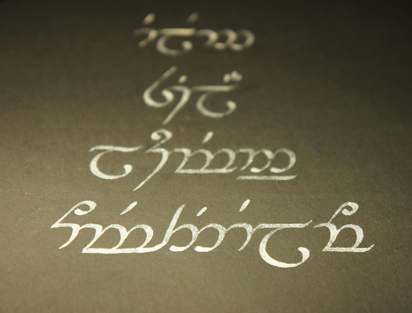 Silver calligraphy. - My, My, Calligraphy, Quenya, Artforrebels, Tolkien, Elvish language, Lord of the Rings, GIF