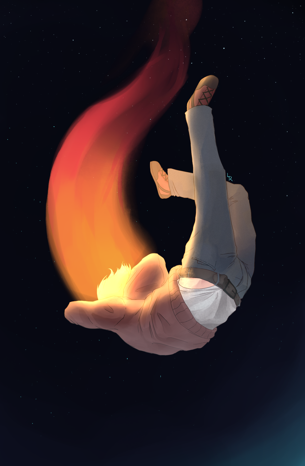 I'm burning up - My, Space, SAI, Creation, Drawing, Illustrations, My, Art