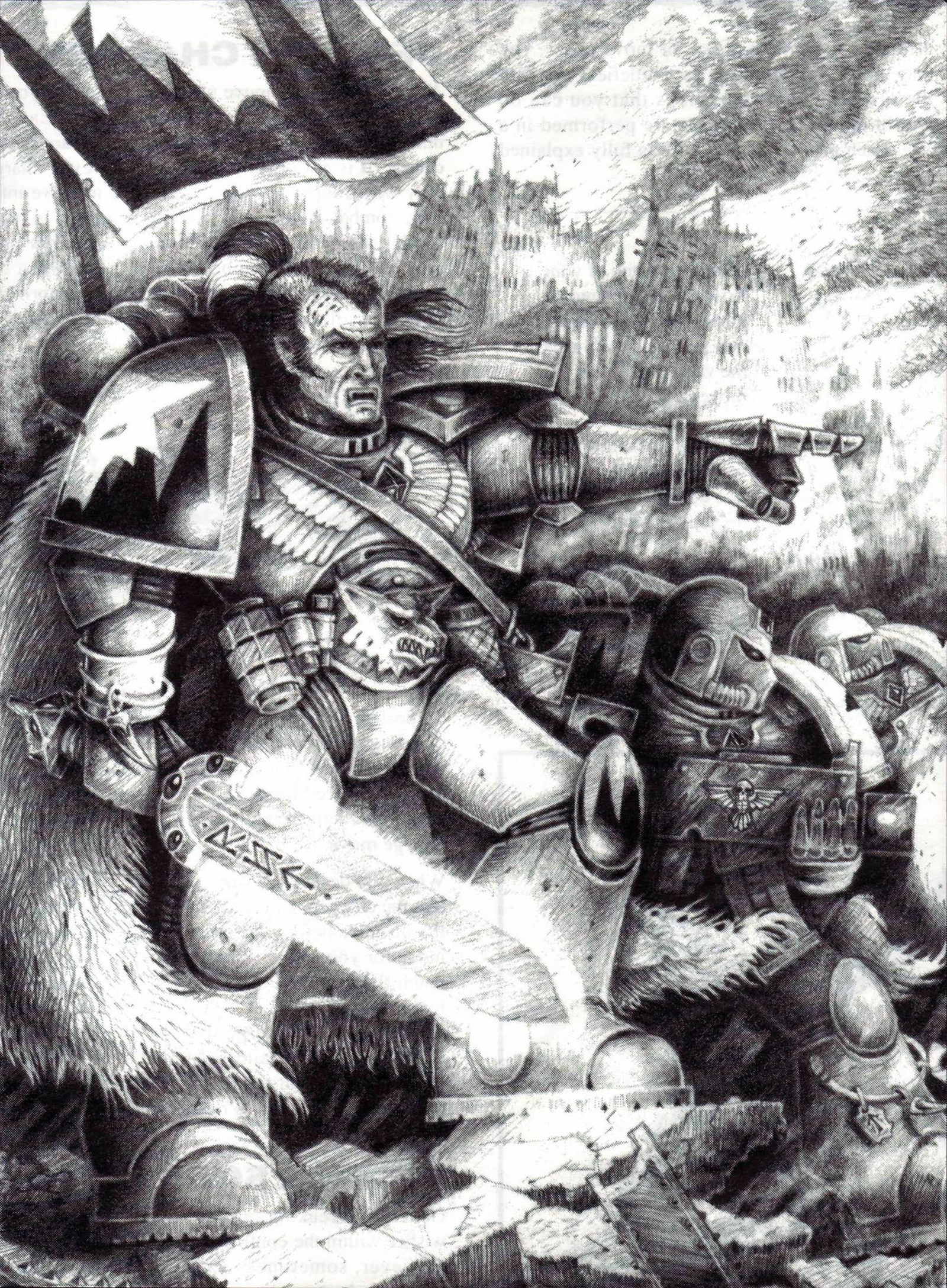 Космоволки - Space wolves, Warhammer 40k, Old Warhammer, Космодесант, Wh Art, Длиннопост