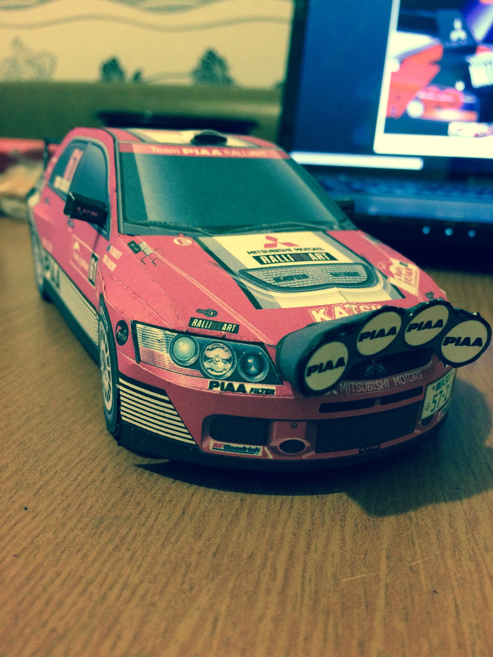 Mitsubishi Lancer Evolution IX - My, 1:24, Papercraft, Mitsubishi, Sport, Car modeling, Longpost, Mitsubishi lancer