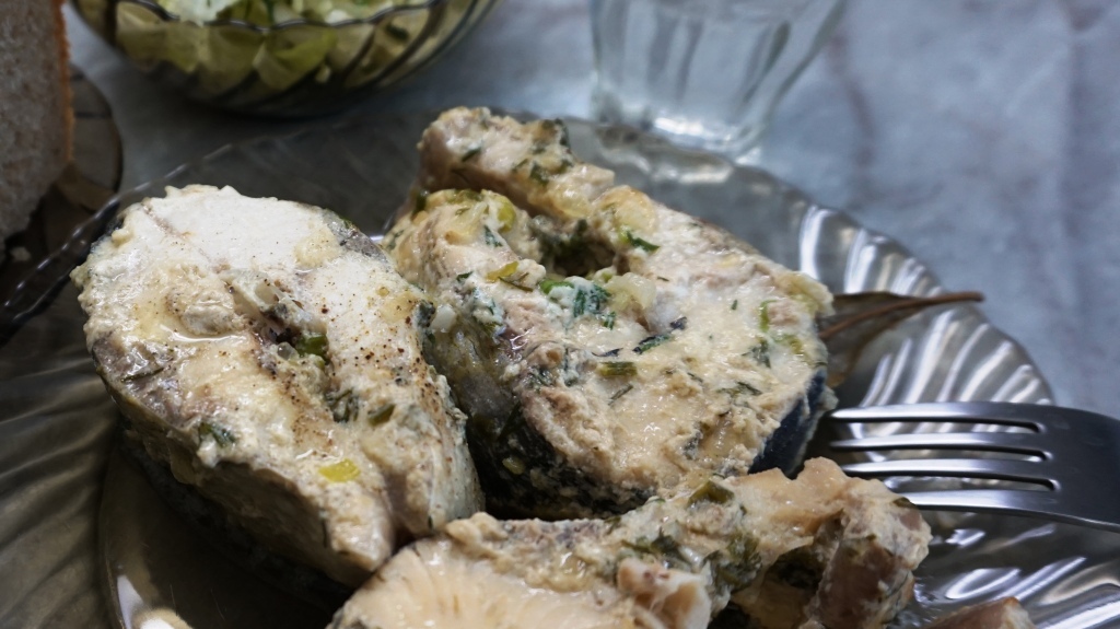 Muksun and omul in white sauce. - My, Muksun, Omul, Pressure cooker, A fish, Yummy, Longpost