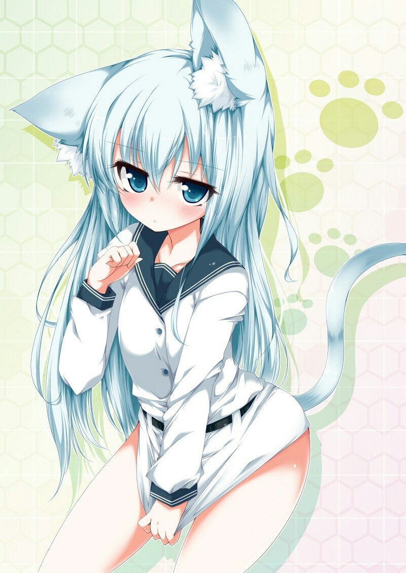 Nyayay... :3 - Anime, Art, Anime art, Neko, Longpost