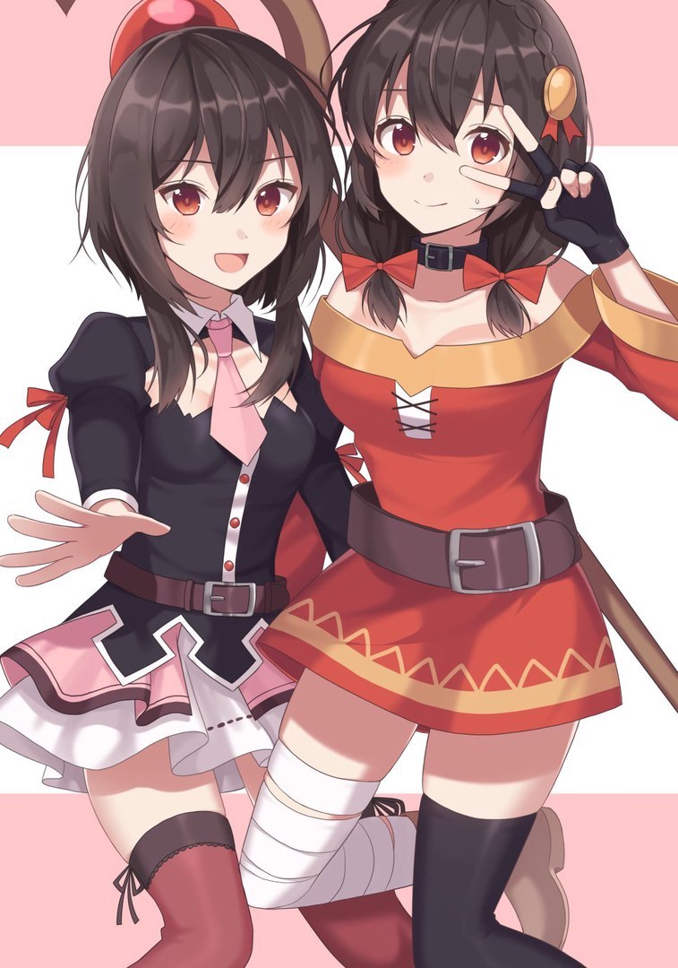 Yunyun & Megumin - Yunyun, Megumin, Konosuba, Anime Art, Аниме