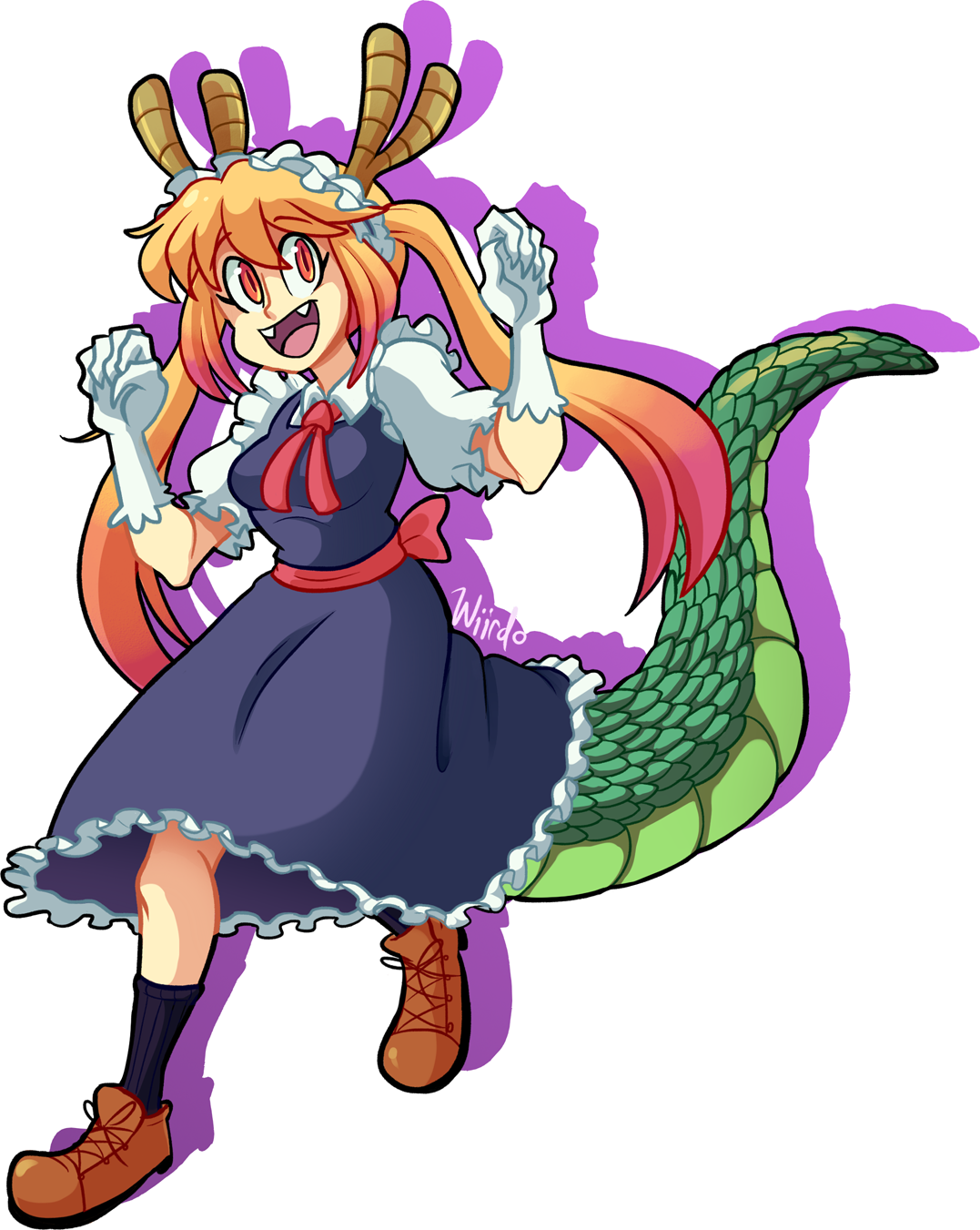 Tooru - , Anime, Anime art, Kobayashi-san chi no maidragon, Monster girl, Dragon girl, Art, Tooru