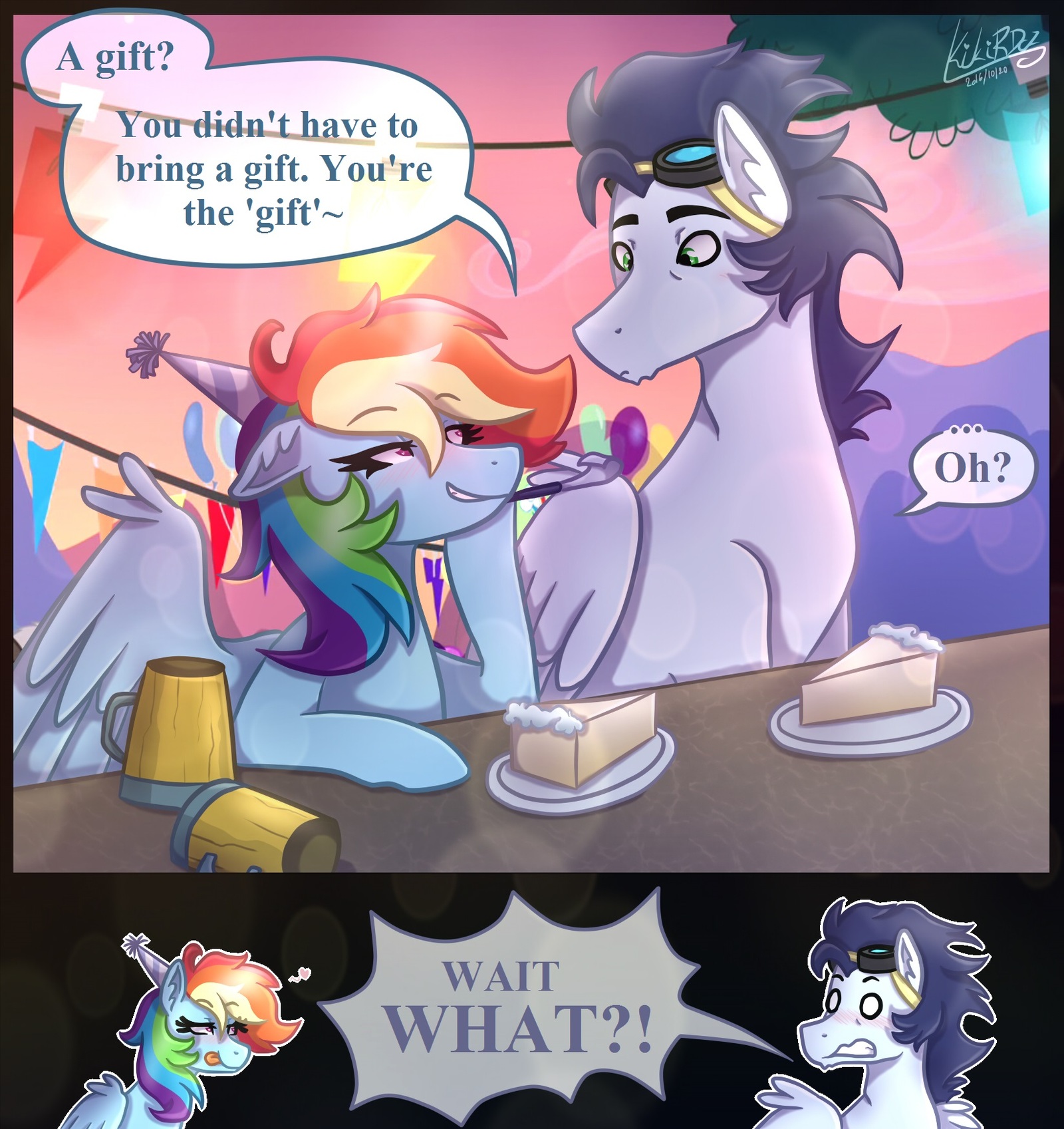 Подарок. - My Little Pony, Soarin, Rainbow Dash, Шиппинг