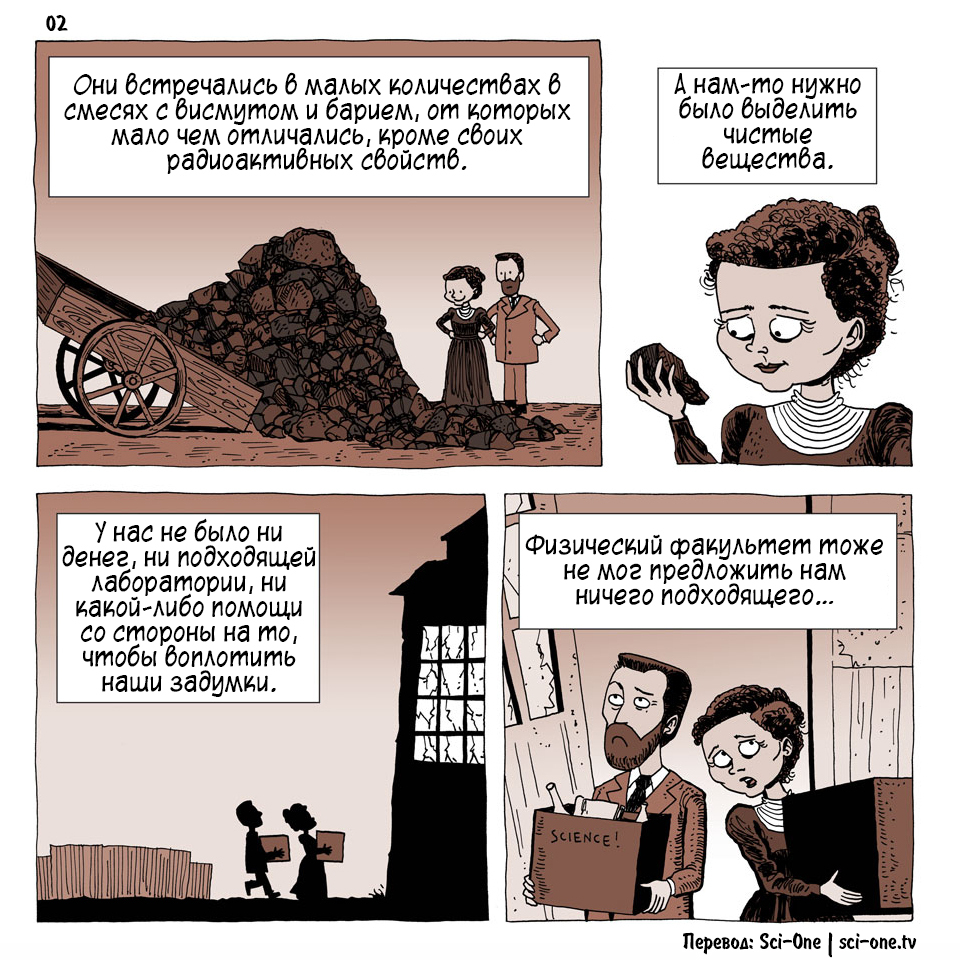 Maria Sklodowska-Curie: Our Happy Corner - My, Comics, The science, , Marie Curie, Interesting, Longpost, Scione