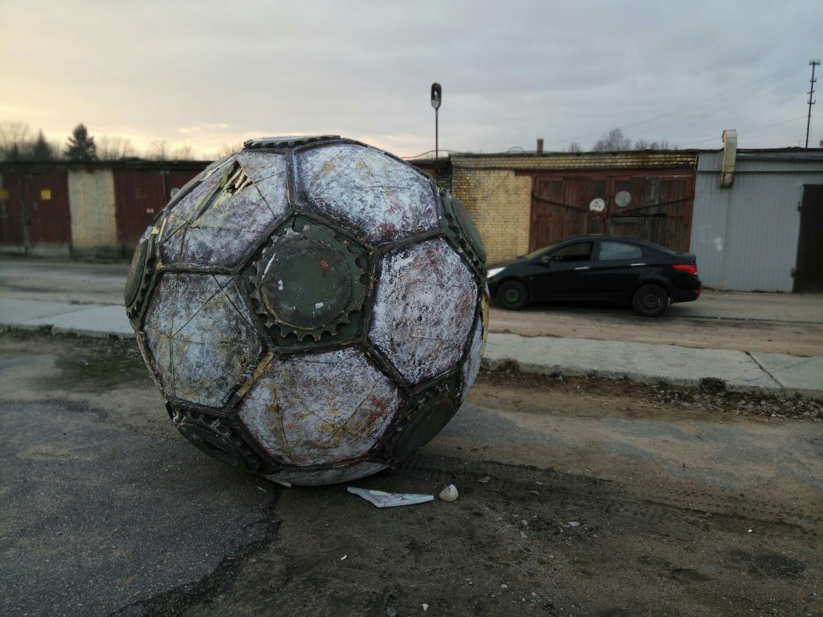 Giant ball. - My, Soccer ball, Photo on sneaker, Longpost